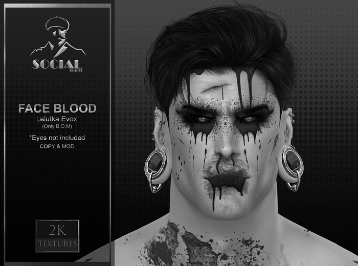 Second Life Marketplace - [DEMO] Face Blood Lelutka Evox